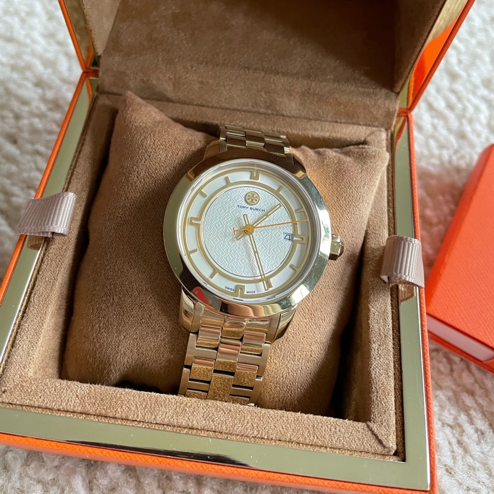 Tory Burch Ladies Gold TRB 1003 Watch